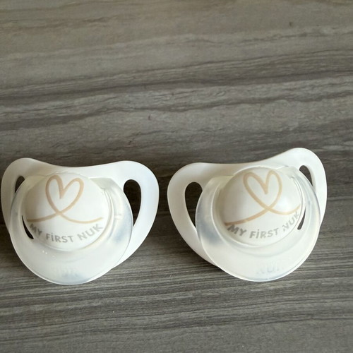 NUK silicone pacifiers set of 2 used, from 0+ months