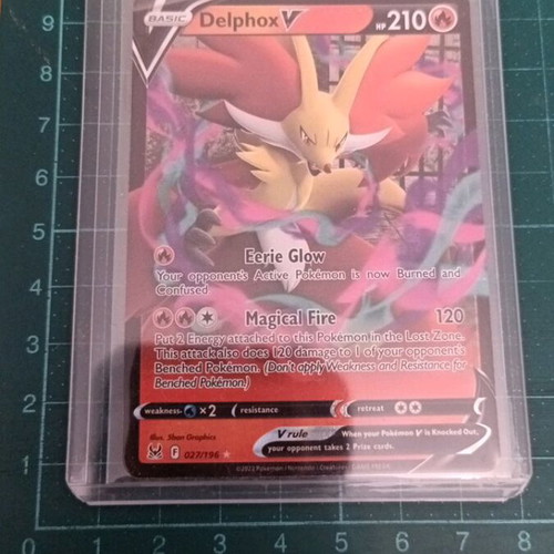 delphox v pokemon card value Pokemon Card Lost Origin 173/196 Delphox V Full Art *MINT*  Brokenvase  Games