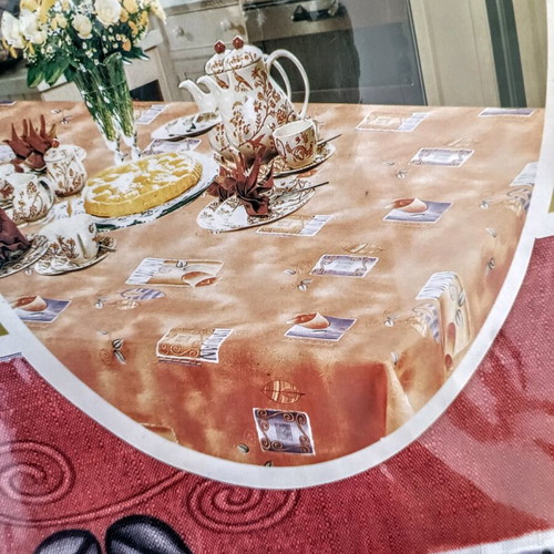 Tablecloths new, set of two, 135x180cm, 100% polyester, summer colors