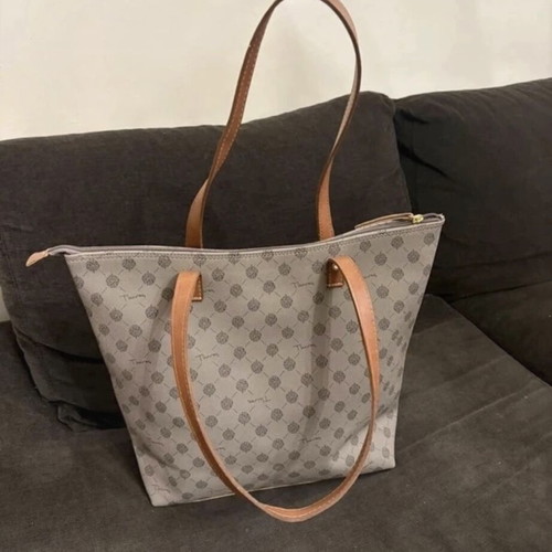 Thiros Monogram Tote Bag, Classic Grey, Vintage Olivia collection