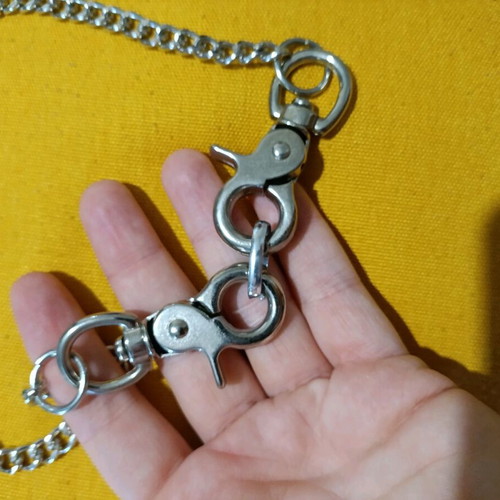 Steel necklace like new, gray, can be worn as belt chain