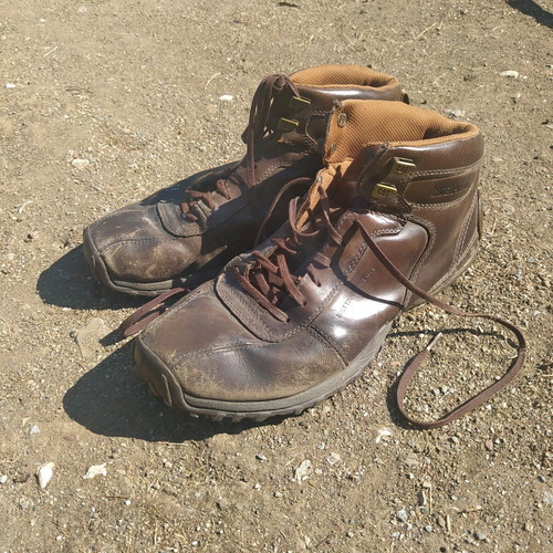 CAT men's boots used, brown, size 43