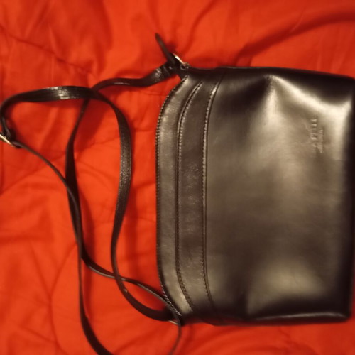 Vera Pelle crossbody bag like new, genuine leather, black