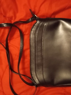 Vera Pelle crossbody bag like new, genuine leather, black
