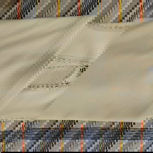 Γυναικείο ολομάλλο αμάνικο φανελάκι με δαντέλα XL-XXL μπεζ σαν καινούργιο