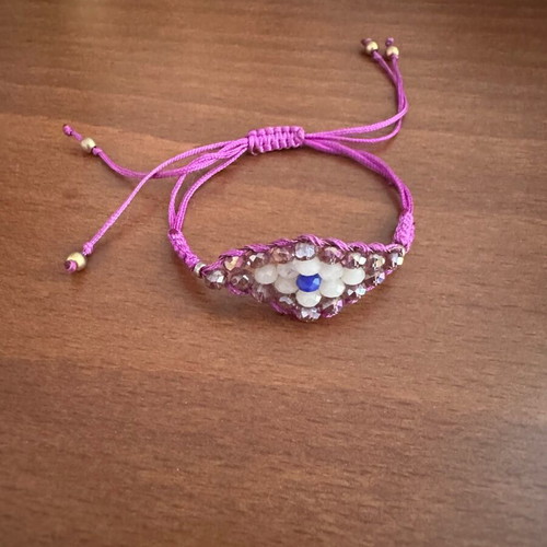 Purple Evil Eye Hand Bracelet like new