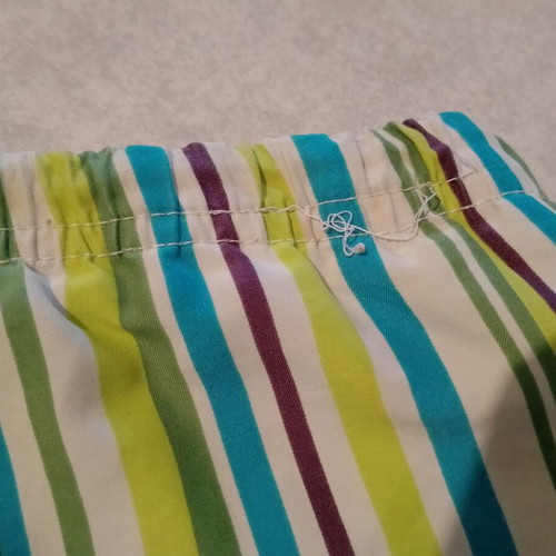 Boys' summer set used, striped swim shorts and Ipanema flip-flops