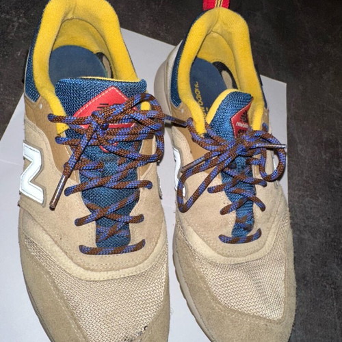New Balance sneakers used, size 44.5, beige and blue shoes