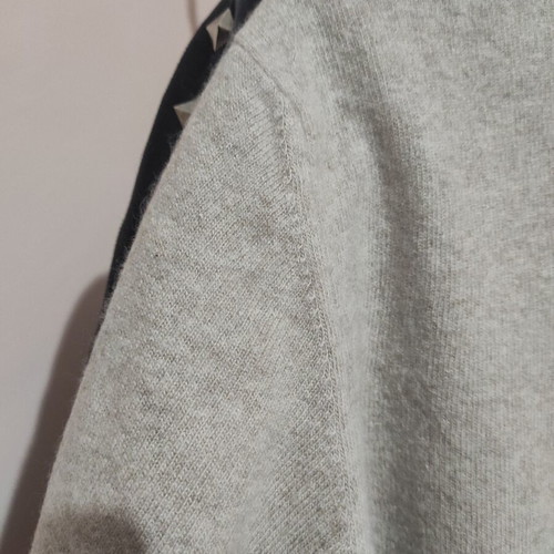 Italian men's beige pullover made of merino wool, cashmere and silk like new, size S-M