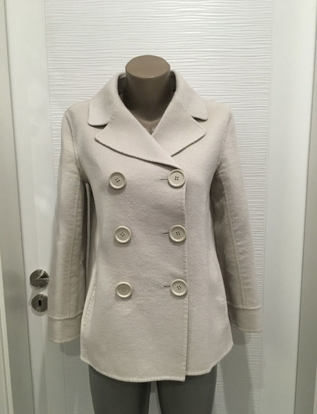 'S Max Mara Γυναικείο Μπεζ Κοντό Μπουφάν από Μαλλί IT42