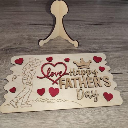 Wooden Happy Father's Day Plaque new, handmade gift for dad