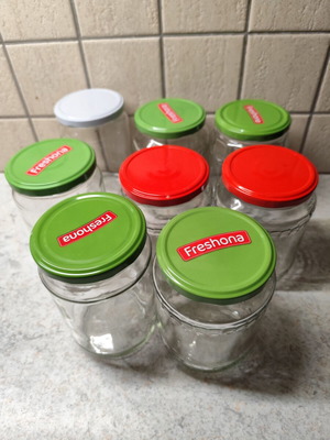 Glass jars pack of 8, like new, large