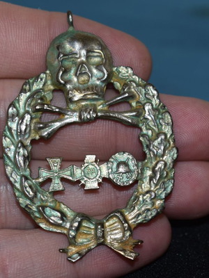 German patriotic items 1914-1945 used, silver-plated 16.34 grams