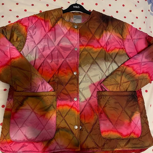 Fransa quilted jacket like new, size L plus size, multicolor