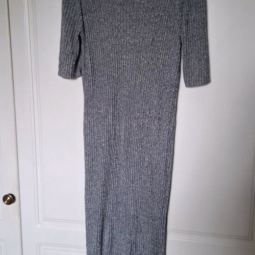 H&M women's grey ankle-length dress like new size M