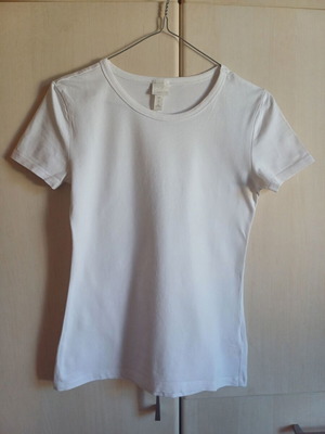 H&M Basics γυναικείο T-shirt σε λευκό, μέγεθος S