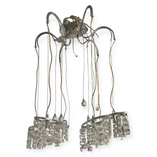 Handmade ceiling light with Swarovski crystals 80x65cm new
