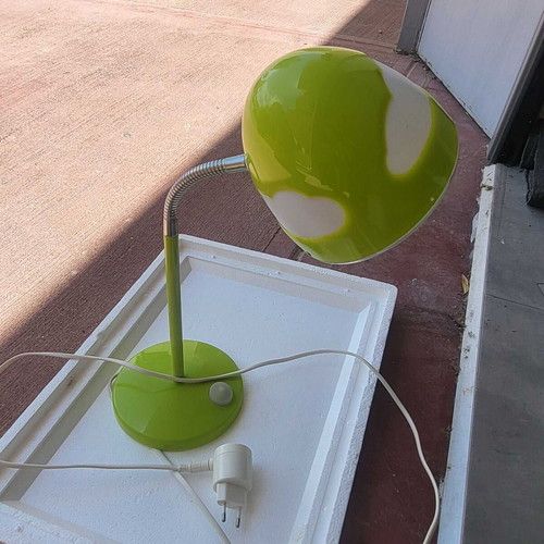 Table lamp for kids room used, light green from IKEA