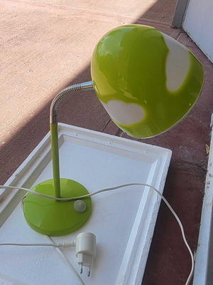 Table lamp for kids room used, light green from IKEA