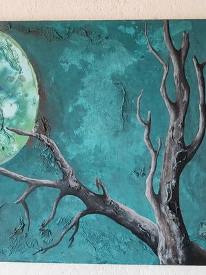 Painting acrylic on canvas 50x100cm new