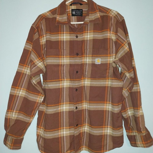 Φανελένιο πουκάμισο Carhartt καφέ και κίτρινο μέγεθος Large σαν καινούργιο