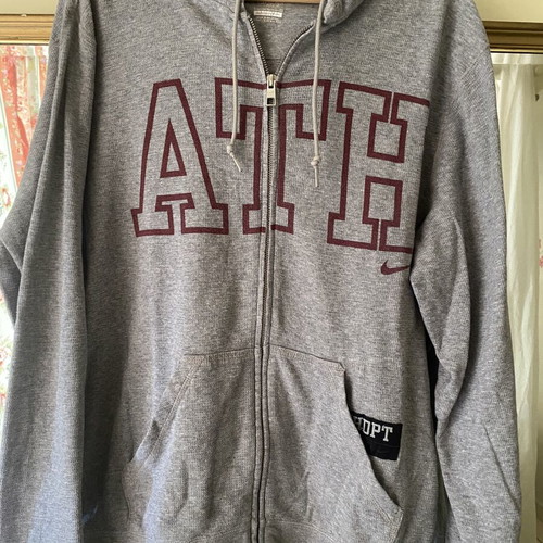 Nike hoodie jacket, grey, size S fits large