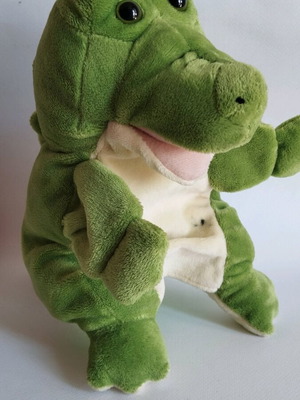 Hand puppet crocodile 30 cm new
