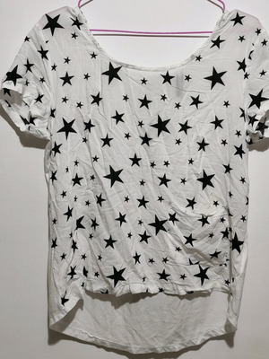 1982 Women's L T-shirt black and white like new