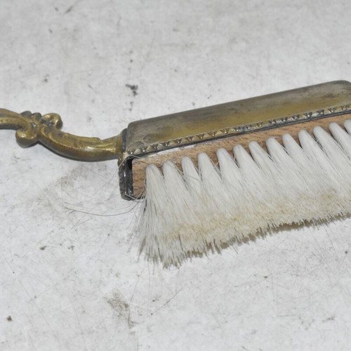 Vintage Silver-Plated Brass Table Brush used