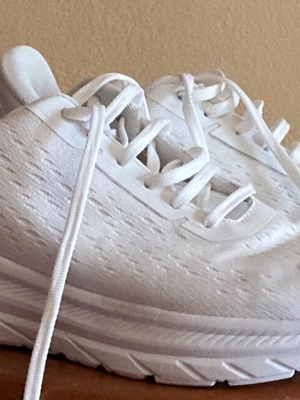 Fila white athletic shoes with memory foam, size 41