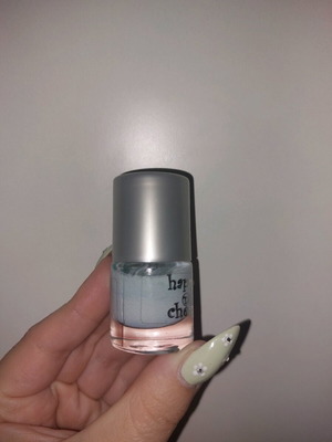 Nail polish pastel blue used