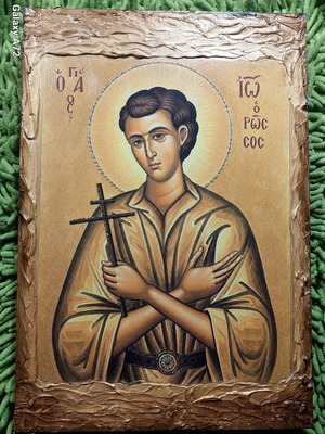Icon of Saint John the Russian handmade 23x33