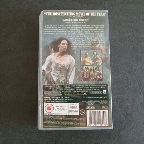 The Last of the Mohicans VHS used, adventure