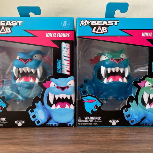 Mr Beast Lab Vinyl Figures Set Classic Panther & Hyper Panther new