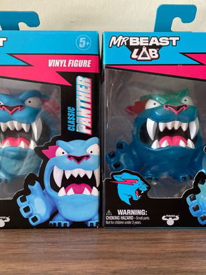 Mr Beast Lab Vinyl Figures Set Classic Panther & Hyper Panther new