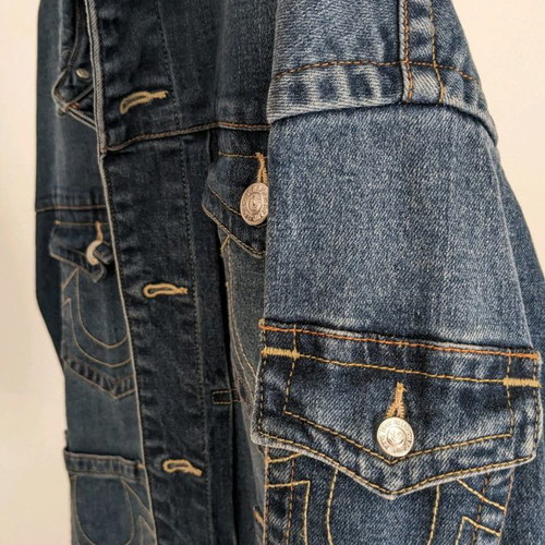 True Religion oversized μπουφάν μεταχειρισμένο, μπλε