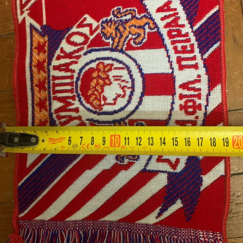 Olympiakos scarf Champions League 1997 used, official replica