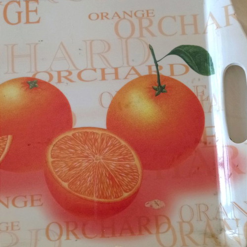 Serving tray used melamine with orange design