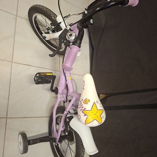 Style BMX 14" kids bike like new with training wheels, purple mermaid
