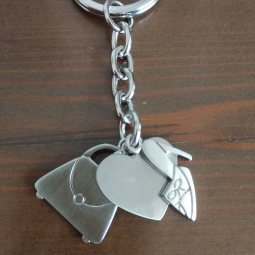 Nine West keychain, silver, unused