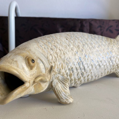 Ceramic fish figurine like new, handcrafted art piece