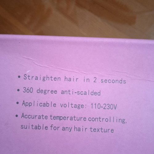 Digital Hair Straightening Comb used with temperature control