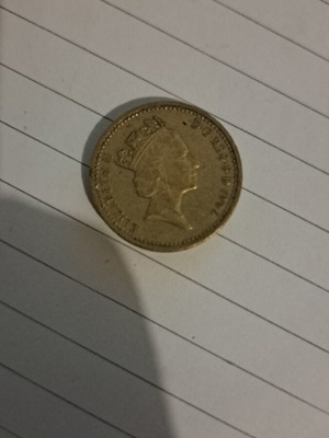 Old English £1 Coin 1996 used, collectible