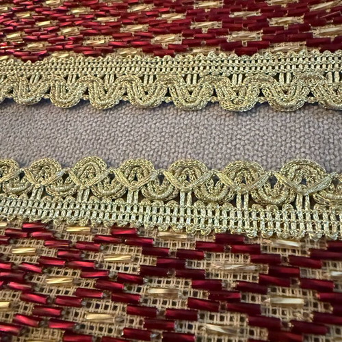 Set of 2 handmade embroidered doilies with beads new