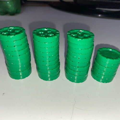 Sequence board game used with missing pieces