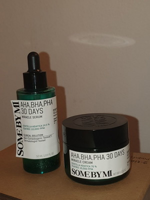 Some By Mi AHA.BHA.PHA 30 Days Miracle Serum and Cream used