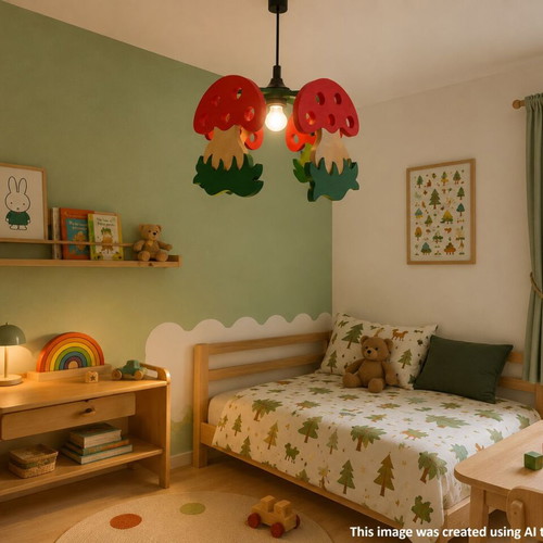 Children's Ceiling Light Mushroom Design like new