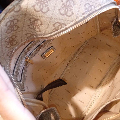 Guess backpack, beige and brown