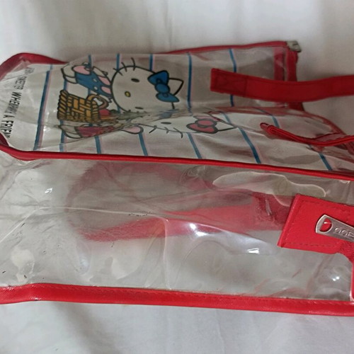 Hello Kitty vintage plastic transparent bag used