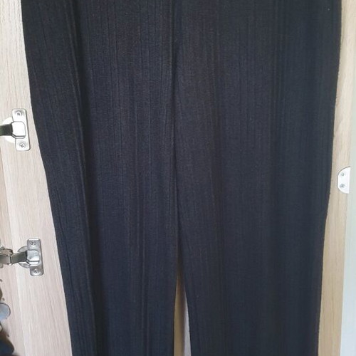 Zara Wide-Leg Knit Pants like new, black wool polyester